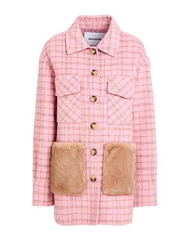FORTE DEI MARMI COUTURE Checked shirt Pink 60% Wool, 35% Polyester, 5% Alpaca wool