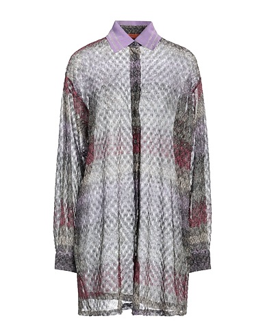 MISSONI Patterned shirts & blouses Lilac 52% Metallic fiber, 48% Polyamide