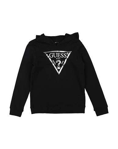 GUESS Sweatshirt Black 95% Cotton, 5% Elastane