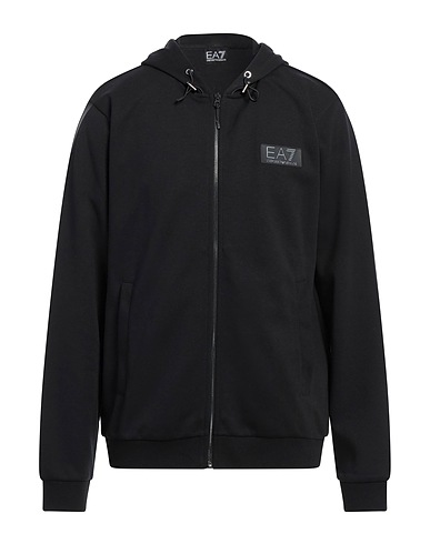 EA7 Hoodie Schwarz 62% Polyester, 38% Baumwolle, Elastan