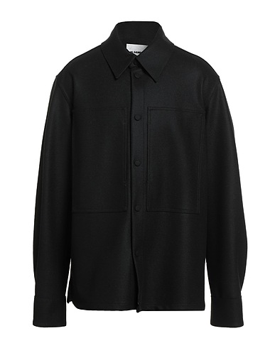 JIL SANDER Solid color shirt Black 100% Wool