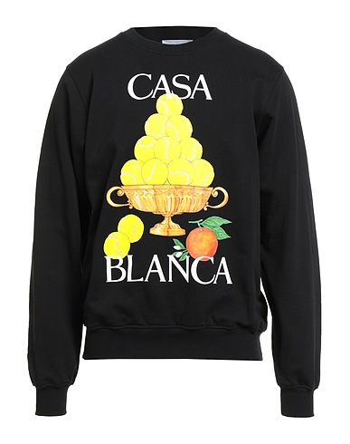 CASABLANCA Sweatshirt Black 100% Organic cotton, Elastane