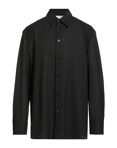 JIL SANDER Solid colour shirt Black 100% Virgin Wool
