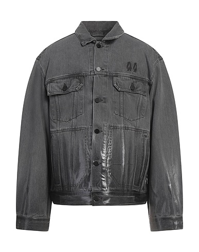 44 LABEL GROUP Denim jacket Grey 100% Cotton