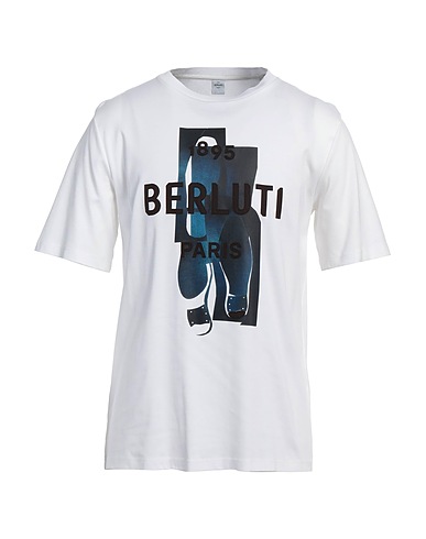 BERLUTI T-shirt White 100% Cotton, Polyester, Polyurethane