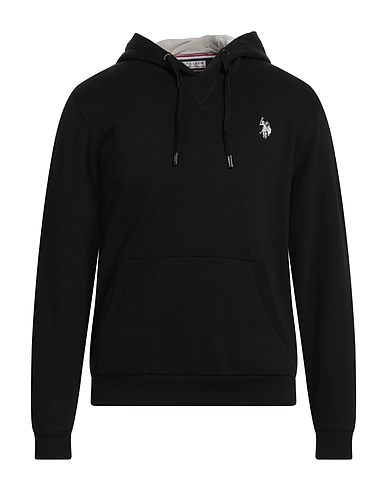 U.S.POLO ASSN. Hooded track jacket  Black 60% Cotton, 40% Polyester