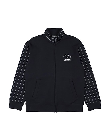 EMPORIO ARMANI Sweatshirt Navy blue 76% Cotton, 18% Polyester, 6% Elastane