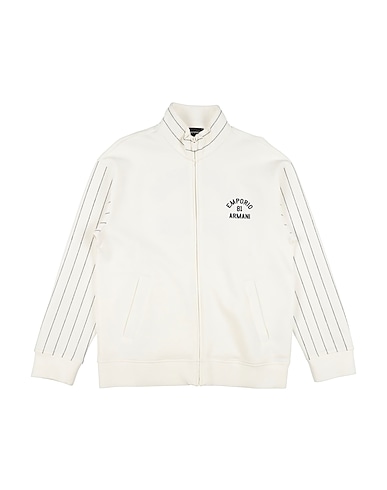 EMPORIO ARMANI Sweatshirt BIANCO 76% Cotton, 18% Polyester, 6% Elastane