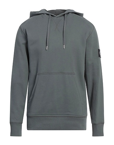 CALVIN KLEIN JEANS Hooded sweatshirt Military green 100% Cotton