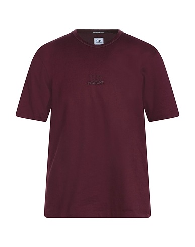 C.P. COMPANY T-shirt Burgundy 100% Cotton