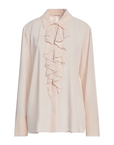 KARTIKA Solid colour shirts & blouses Beige 100% Polyester