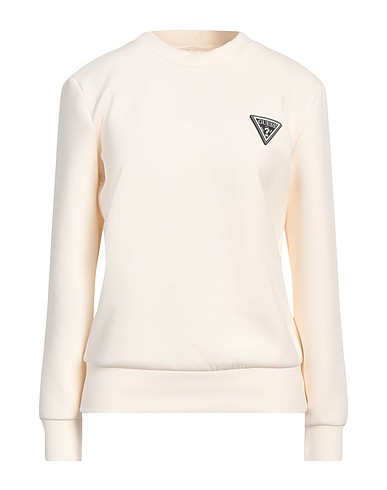 GUESS Sweatshirt Ivory 52% Polyester, 41% Cotton, 7% Elastane