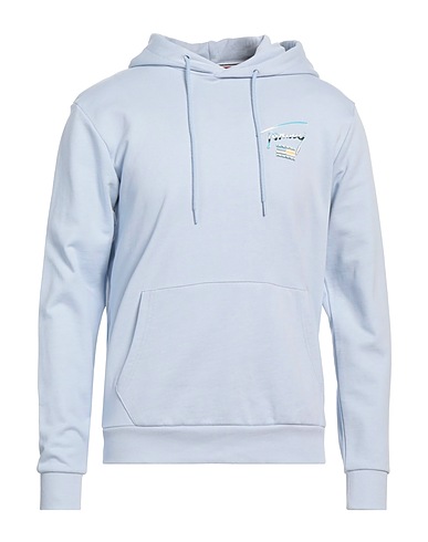 TOMMY JEANS Hooded track jacket  Sky blue 100% Cotton
