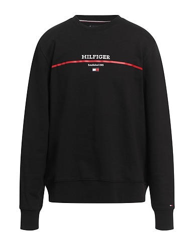 TOMMY HILFIGER Sweatshirt Schwarz 100% Baumwolle