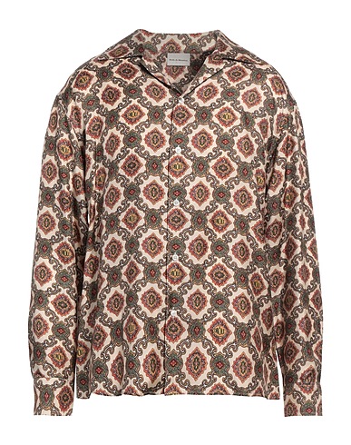 DRÔLE DE MONSIEUR Patterned shirt Beige 100% Silk