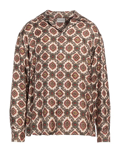 DRÔLE DE MONSIEUR Patterned shirt BEIGE 100% Silk