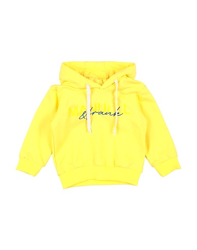 MANUELL & FRANK Sweatshirt Yellow 95% Cotton, 5% Elastane