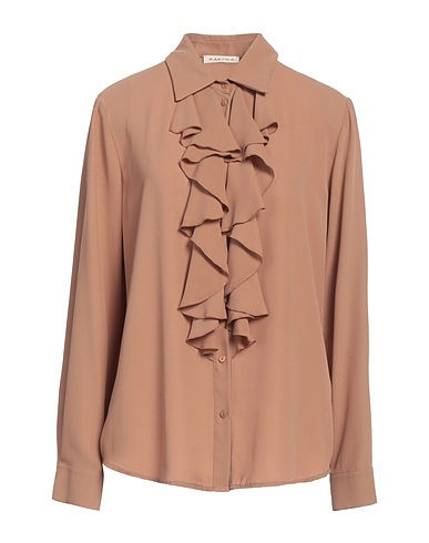 KARTIKA Solid colour shirts & blouses Light brown 100% Polyester