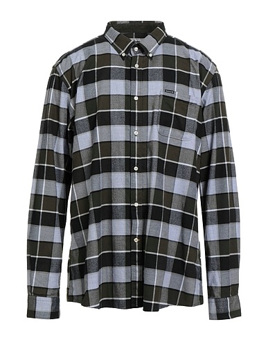 BARBOUR Chemise à carreaux Vert militaire 100% Coton