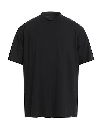 LOW BRAND Basic T-Shirt Black 96% Cotton, 4% Elastane