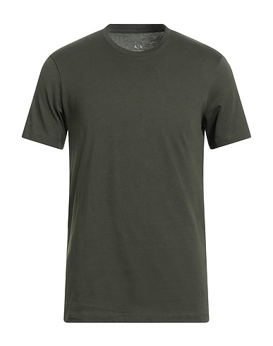 ARMANI EXCHANGE Basic T-Shirt Military green 100% Cotton