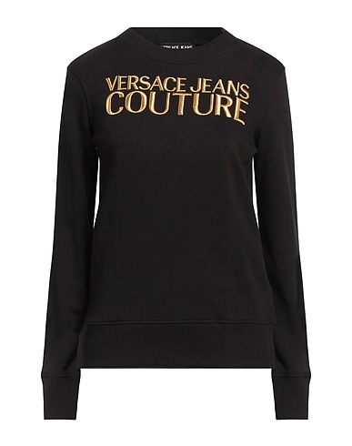 VERSACE JEANS COUTURE Sweatshirt Black 100% Cotton, Elastane