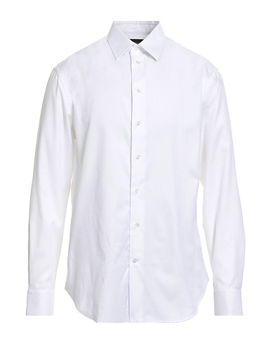 EMPORIO ARMANI Solid color shirt White 100% Cotton