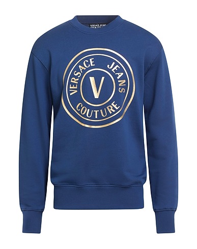 VERSACE JEANS COUTURE Sweatshirt Marineblau 100% Baumwolle, Elastan