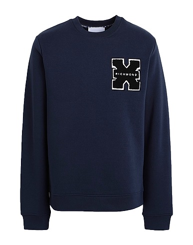 RICHMOND X Sweatshirt Navy blue 60% Cotton, 40% Polyester