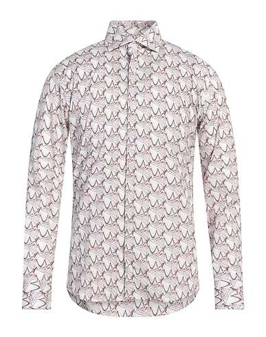 EREDI DEL DUCA Camicia fantasia Bianco 97% Cotone, 3% Elastan