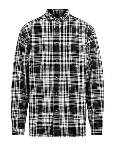 LARDINI Checked shirt Black 100% Cotton