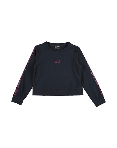 EA7 Sweatshirt Navy blue 47% Cotton, 47% Polyester, 6% Elastane