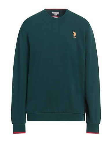 U.S.POLO ASSN. Sweatshirt Dark green 100% Cotton