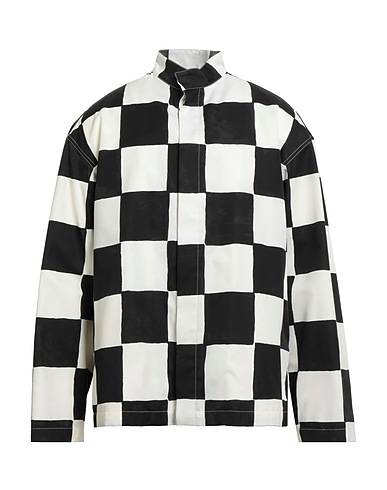 JIL SANDER Checked shirt Black 73% Cotton, 27% Silk