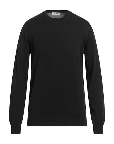 ALPHA STUDIO Jumper Black 100% Cotton