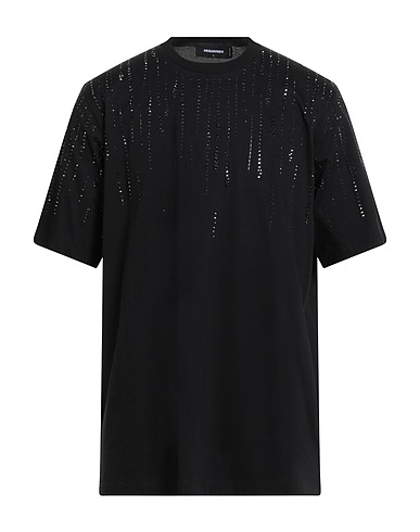 DSQUARED2 T-shirt Black 100% Cotton, Glass