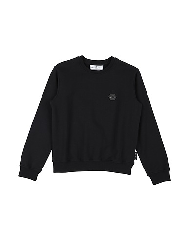 PHILIPP PLEIN Sweatshirt Black 95% Cotton, 5% Elastane