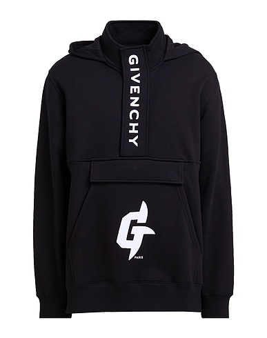 GIVENCHY Hooded track jacket  Black 100% Cotton
