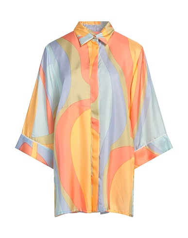 BEATRICE .B Patterned shirts & blouses Sky blue 100% Silk
