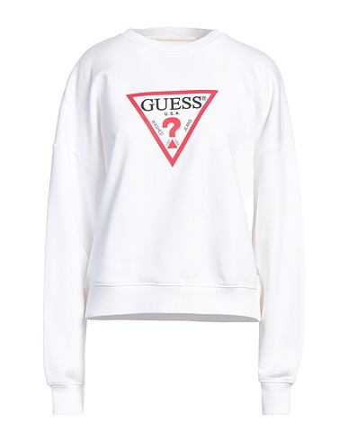 GUESS Sweatshirt JEANS White 88% Cotton, 12% Polyester