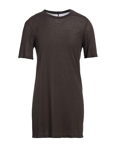RICK OWENS Basic T-Shirt Charcoal 88% Viscose, 12% Silk