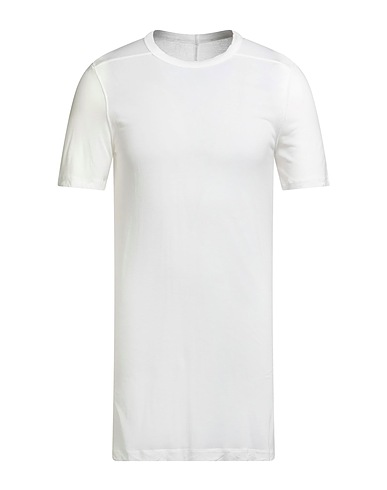 RICK OWENS Basic T-shirt Off white 88% Viscose, 12% Silk