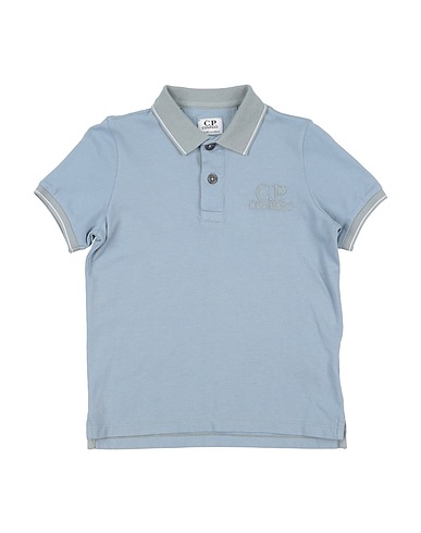 C.P. COMPANY UNDERSIXTEEN Polo shirt Sky blue 55% Cotton, 45% Polyamide, Elastane
