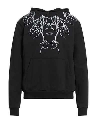PHOBIA ARCHIVE Hooded track jacket  Black 100% Cotton