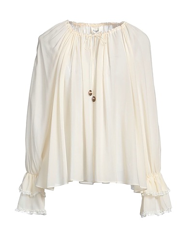 CHLOÉ Silk top Ivory 100% Silk, Cotton, Polyamide
