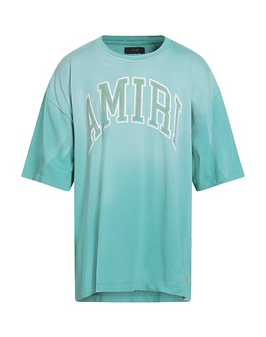 AMIRI T-shirt Turquoise 100% Cotton, Elastane