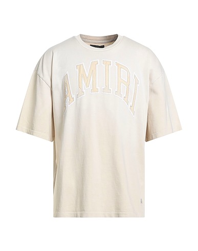 AMIRI T-shirt Beige 100% Cotton, Elastane