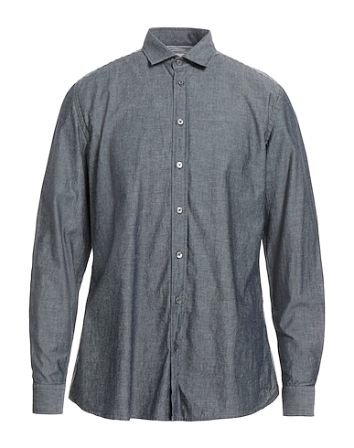 MESSAGERIE Solid colour shirt PATRIZIO PISCAGLIA Lead 100% Cotton