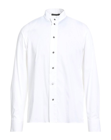 MESSAGERIE Solid colour shirt White 72% Cotton, 25% Polyamide, 3% Elastane