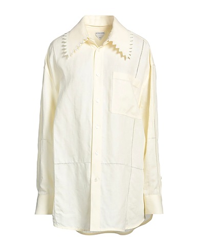 BOTTEGA VENETA Linen shirt Cream 100% Linen, Polyester